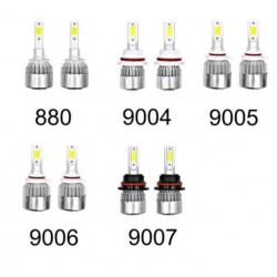 Автомобільна світлодіодна світлодіодна лампа фари C6 72W 7600LM 6500K 12V COB H1H3H4H7H8H9H11