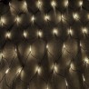 Гірлянда сітка Супер Гума 1,5х1,5 м, 120 теплих білих LED ламп, чорна ГУМА, що підключається