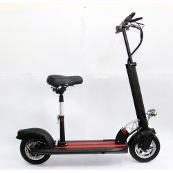 ЕЛЕКТРОСАМОКАТ RT4 Black (з сидінням) (Колеса 10' з камерою, 350 Вт, 16 кг, амортизатор пре., 10.4АГ, 36В, до 35км/год, до 20км)