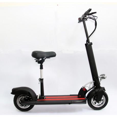 ЕЛЕКТРОСАМОКАТ RT4 Black (з сидінням) (Колеса 10' з камерою, 350 Вт, 16 кг, амортизатор пре., 10.4АГ, 36В, до 35км/год, до 20км)