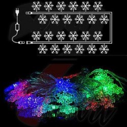 Led Festoon 28 фігур, сніжинки, багатобарвні (Figure_Snow-28LED