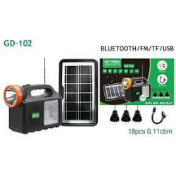 ФОНАРИК-POWER BANK С СОЛНЕЧНОЙ ПАНЕЛЬЮ И 3 ЛАМПОЧКОЙ GD-LITE / GD-TIMES GD-102
