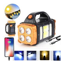 Ліхтар переносний кемпінговий HB-2678-25W+2COB, power bank, Li-Ion, сонячна батарея, ЗУ microUSB