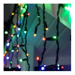 Уличная светодиодная гирлянда бахрома 3x0.7 цвет я RGB