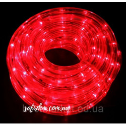 Светодиодный Дюралайт Круглый Шланг Красный LED 10 м