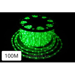 светодиодный дюралайт круглый шланг led зелений 100метро