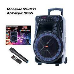Акустична переносна колонка SS-7171 600Вт 12" 54х35х30см USB/SD/FM/BT/MIC/ДУ