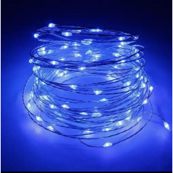 Гирлянда для декора "Роса" светодиодная, 20 м, 200 led синий, Blue,