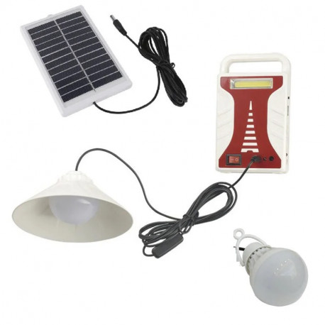 СОЛНЕЧНОЙ БАТАРЕЕ (2 ЛАМПОЧКИ ПО 3 W) (POWER BANK) 220-12 V АРТ.GS-3000