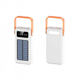 Power Bank на солнечной батарее 30000mAh c 4 кабелями (Реальная мощность) Павер банк powerbank