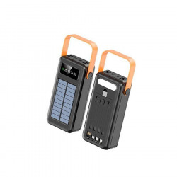 Power Bank на солнечной батарее 30000mAh c 4 кабелями (Реальная мощность) Павер банк