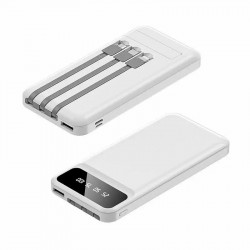 Power Bank 35000mAh із вбудованими шнурками на швидку заряд