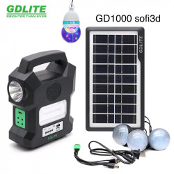 ліхтар із Power Bank GDLite GD-1000A із сонячною батареєю ОПТОМ