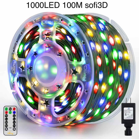 Світлодіодна гірлянда вулічна PVC 1000 LED Теплий білий