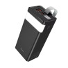 Power Bank повербанк із ліхтарем Hoco 50000MAH потужний 2 USB, USB-C, Micro-USB/Type-C, швидка зарядка Quick Charge Чорний