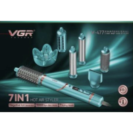 Електричний фен з дифузором VGR 7 в 1 V-477, Фен для укладання зачіски Класичний для волосся