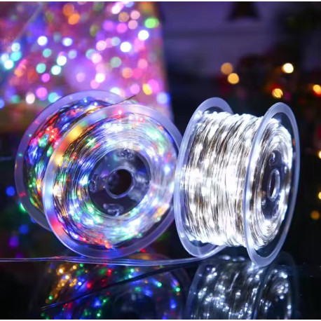 Гірлянда Роса нитка 1000 LED довжина 100 м від мережі, мультиколор RGB sofi3d
