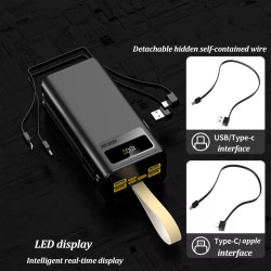 Power Bank 40000 mAh з швидкою зарядкою та Led-фонарем