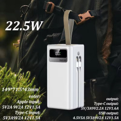 Портативная батарея (Power Bank) WUW TUGII Y106, 60000 mAh, Черный
