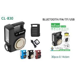 Портативна станція для заряджання CL 830 із сонячною панеллю, Bluetooth і радіо
