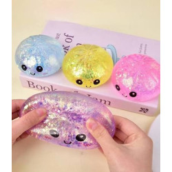 Антистрес-сквіш пельмень Orbeez Bao BUN 8.5 см Squishy пельмень з кульками Орбіз, м яка сенсорна іграшка