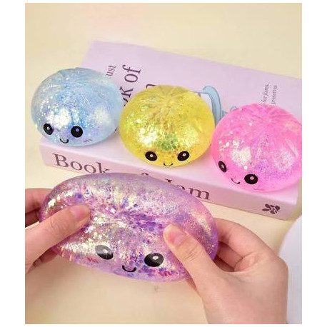 Антистрес-сквіш пельмень Orbeez Bao BUN 8.5 см Squishy пельмень з кульками Орбіз, м яка сенсорна іграшка