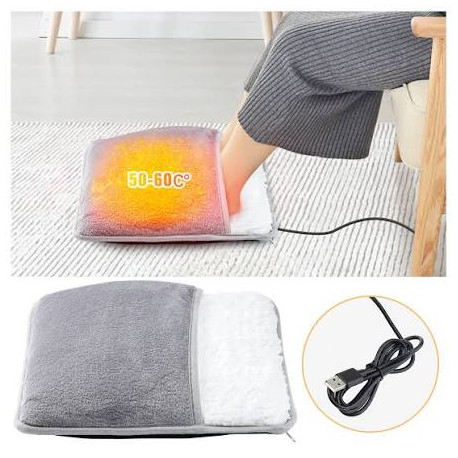 Електрична грілка для ніг до 60°, USB, 33х30х2.5см, Foot warmer